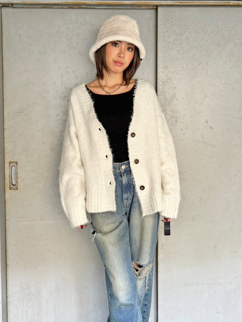 ロングシャギーオーバーカーディガン